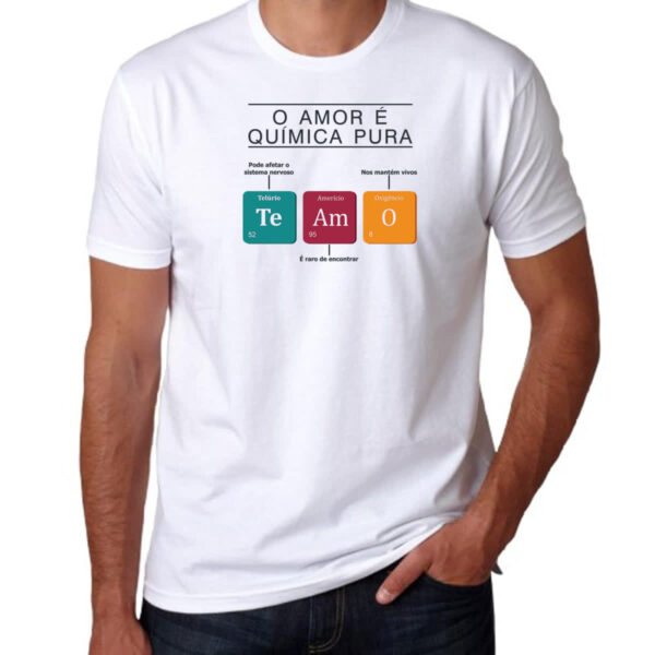 Camiseta Unissex Amor quimica pura - Imagem 3