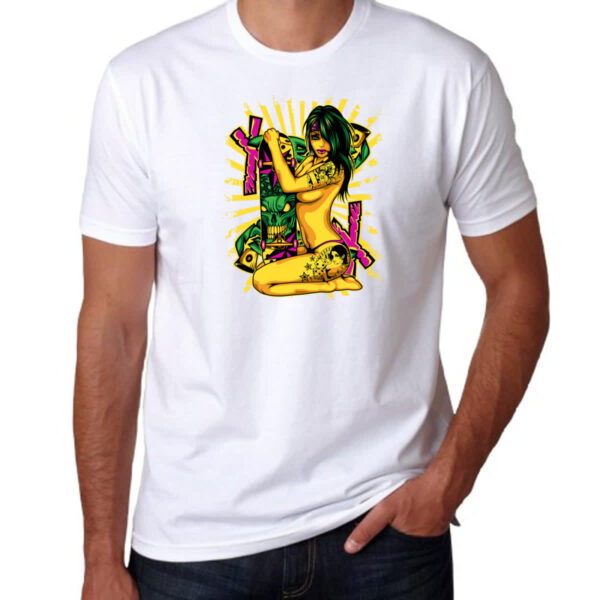 Camiseta Unissex Gangster Girl Skate - Imagem 3