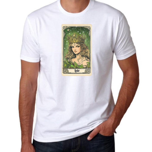 Camiseta Unissex Carta Taro Signo Leao - Imagem 3