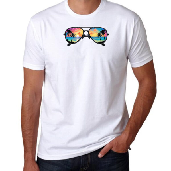Camiseta Unissex Oculos reflexo sunset - Imagem 3