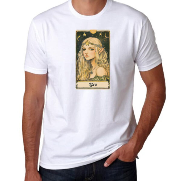 Camiseta Unissex Carta Taro Signo Libra - Imagem 3