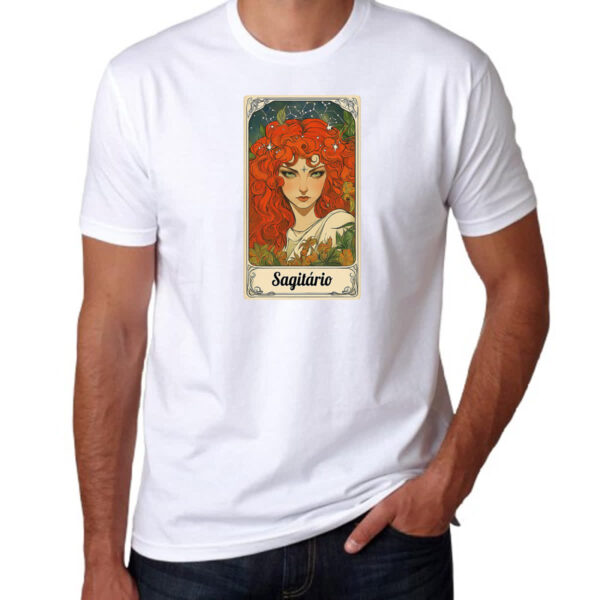 Camiseta Unissex Carta Taro Signo Sagitario - Imagem 3