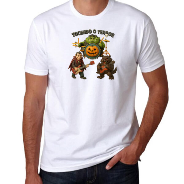 Camiseta Unissex Tocando o terror - Imagem 3