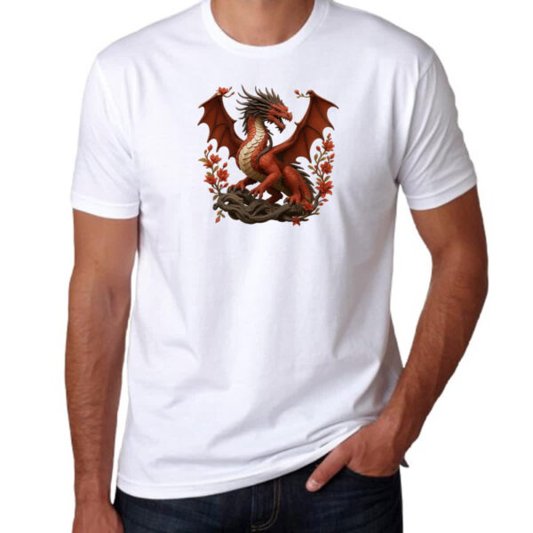 Camiseta Unissex Dragao vermelho japones - Imagem 3
