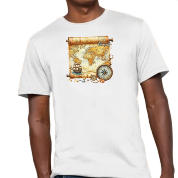 Camiseta Unissex Mapa travel art - Imagem 4