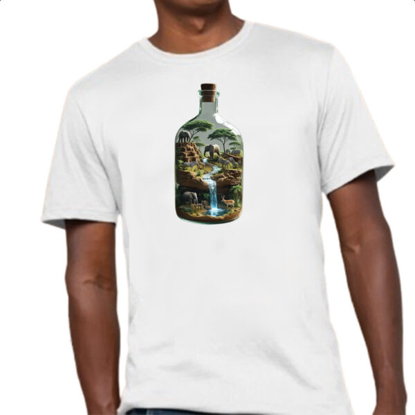 Camiseta Unissex Oasis Africano na Garrafa - Imagem 4