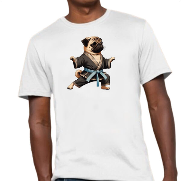 Camiseta Unissex Pug Karate - Imagem 4