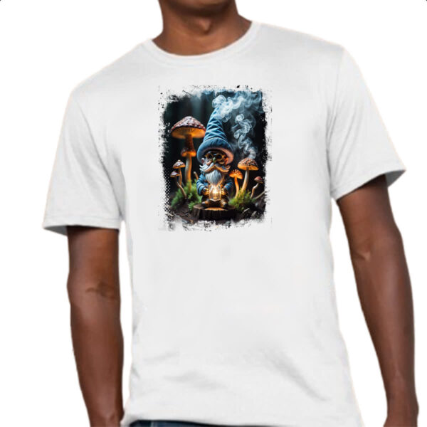 Camiseta Unissex Floresta Gnomo Cogumelo - Imagem 4