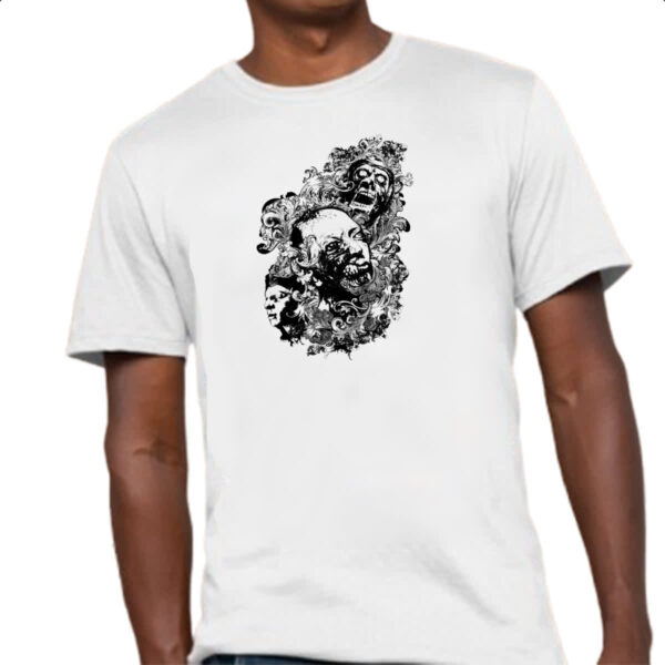 Camiseta Unissex Zumbis psicodelico arte - Imagem 4