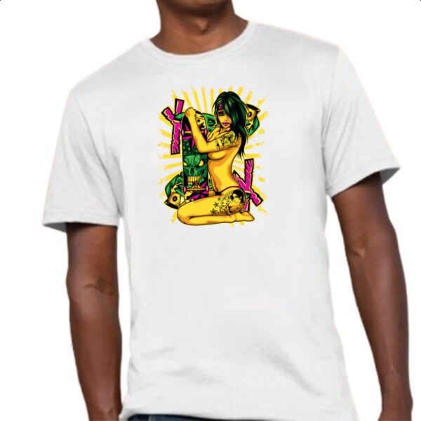 Camiseta Unissex Gangster Girl Skate - Imagem 4