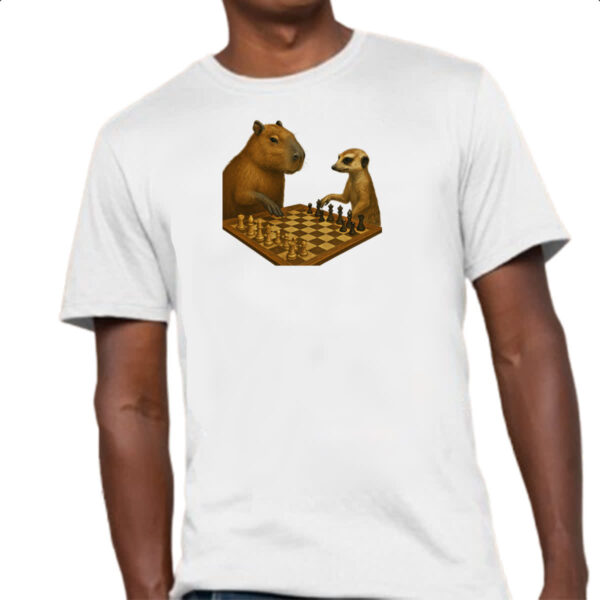Camiseta Unissex Xadrez Capivara vs Suricato - Imagem 4