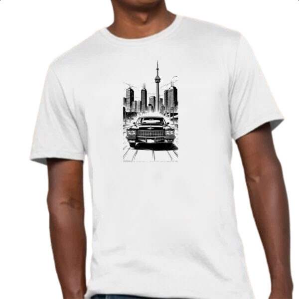 Camiseta Unissex Cadillac manga art line - Imagem 4