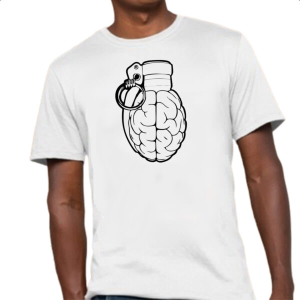 Camiseta Unissex Cerebro granada PB - Imagem 4