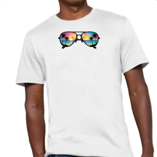 Camiseta Unissex Oculos reflexo sunset - Imagem 4