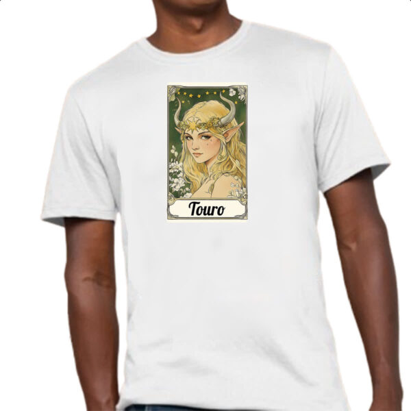 Camiseta Unissex Carta Taro Signo Touro - Imagem 4