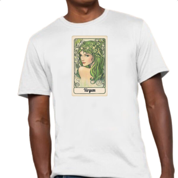 Camiseta Unissex Carta Taro Signo Virgem - Imagem 4