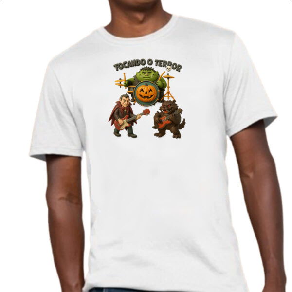 Camiseta Unissex Tocando o terror - Imagem 4