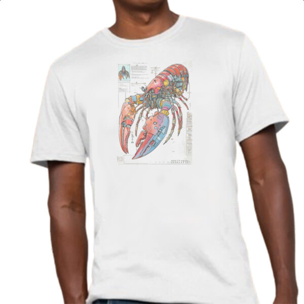 Camiseta Unissex Lagosta Mecanica Interna Cyberpunk - Imagem 4