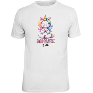 Camiseta Unissex Namaste Unicornio