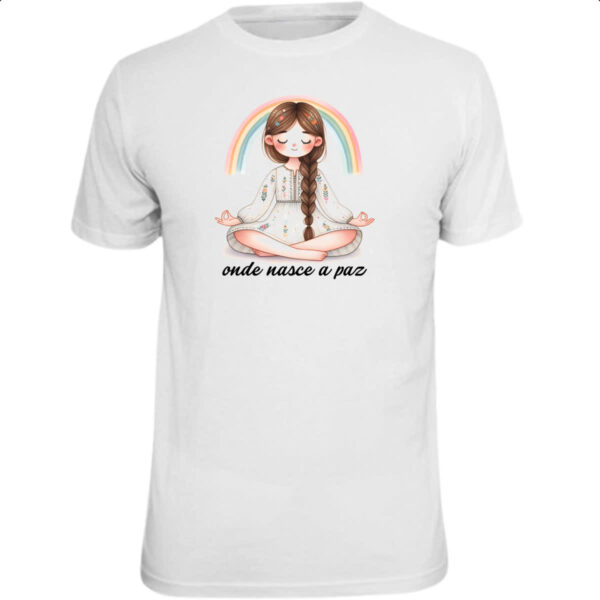 Camiseta Unissex Yoga onde nasce a paz