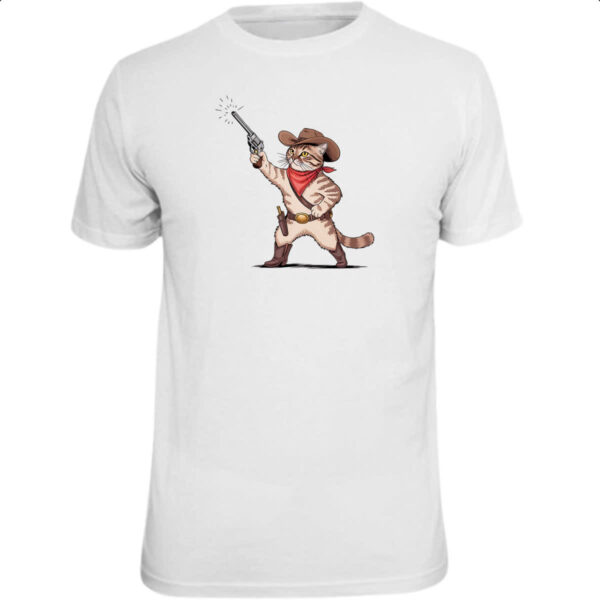 Camiseta Unissex Gato Cowboy