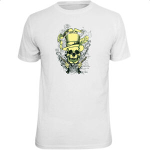 Camiseta Unissex Caveira e revolveres