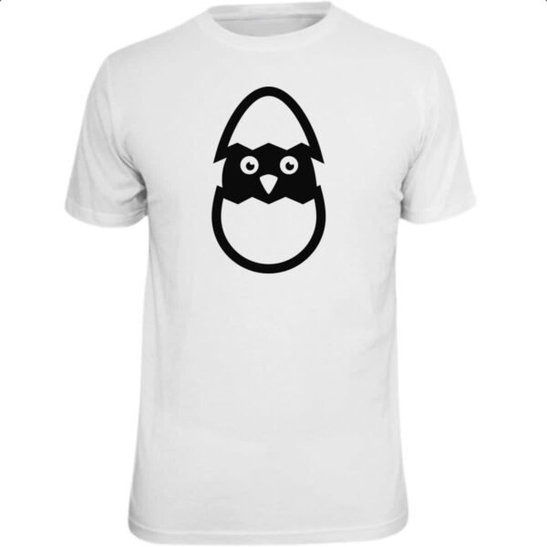 Camiseta Unissex Pintinho nascendo linear arte