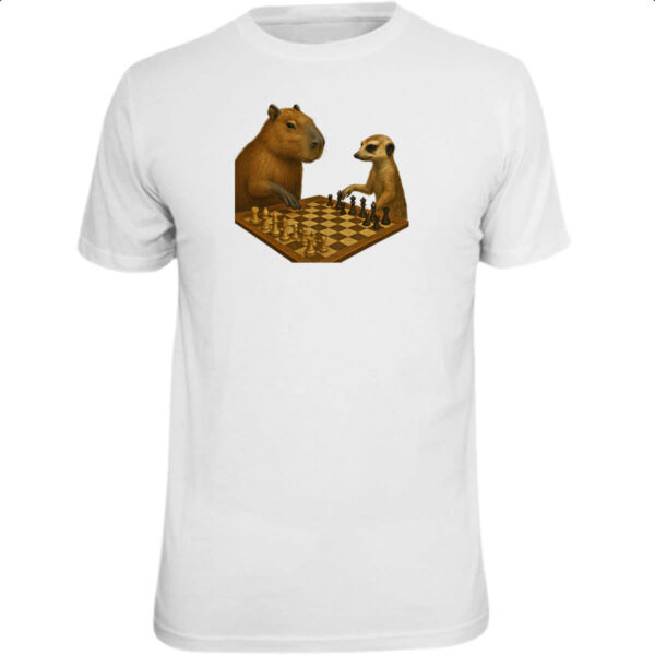 Camiseta Unissex Xadrez Capivara vs Suricato