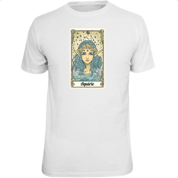Camiseta Unissex Carta Taro Signo Aquario