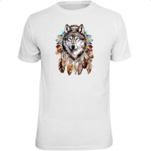Camiseta Unissex Lobo Nativo Americano