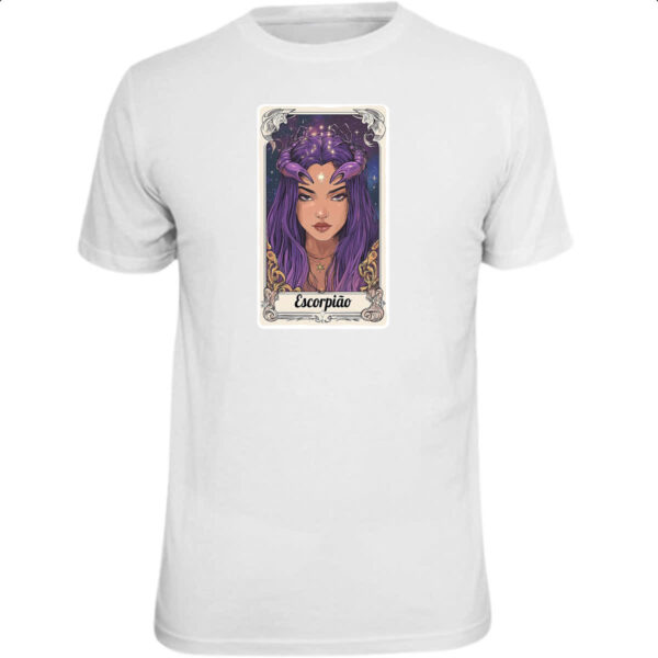 Camiseta Unissex Carta Taro Signo Escorpiao