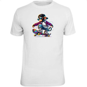 Camiseta Unissex Chinpanze hip hop neon