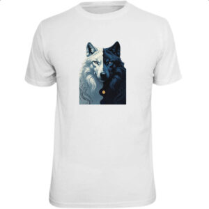 Camiseta Unissex Lobo Yin-yang