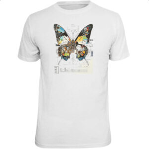 Camiseta Unissex Borboleta Mecanica Interna Cyberpunk