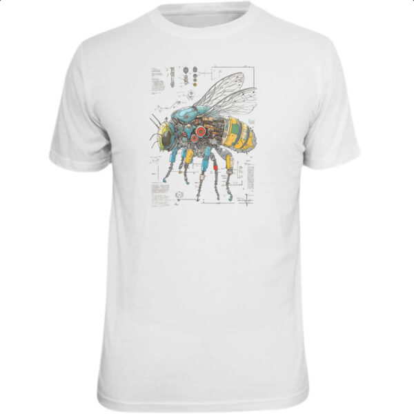 Camiseta Unissex Mosca Mecanica Interna Cyberpunk
