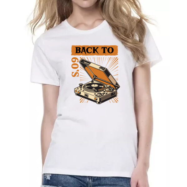 Camiseta Baby Look Back to anos 60 vitrola - Imagem 2