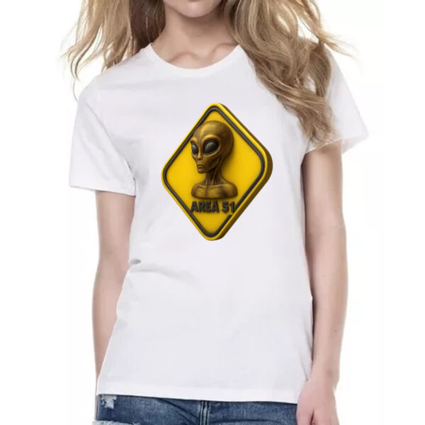 Camiseta Baby Look Placa ET Area 51 3D - Imagem 2