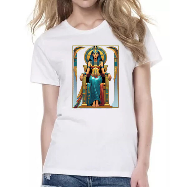 Camiseta Baby Look Deusa Isis em seu trono - Imagem 2