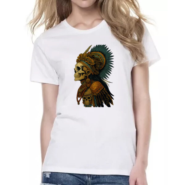 Camiseta Baby Look Totem Caveira Indigena - Imagem 2