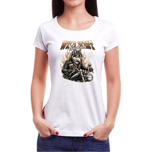 Camiseta Baby Look Lobo Wild West Custom - Imagem 3
