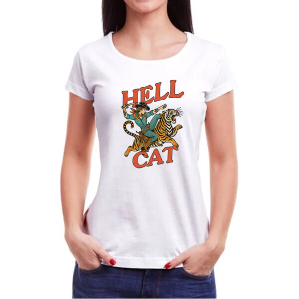 Camiseta Baby Look Hell Cat Girl - Imagem 3