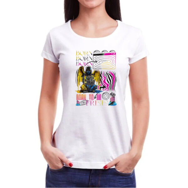 Camiseta Baby Look Urbano Born to be Free - Imagem 3