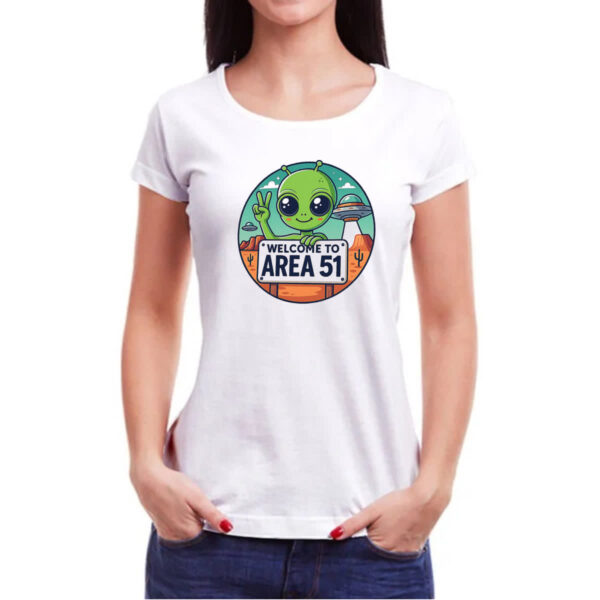 Camiseta Baby Look Bem vindo a Area 51 - Imagem 3