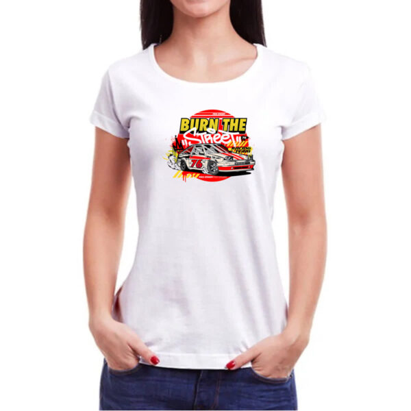 Camiseta Baby Look Burn the street - Imagem 3