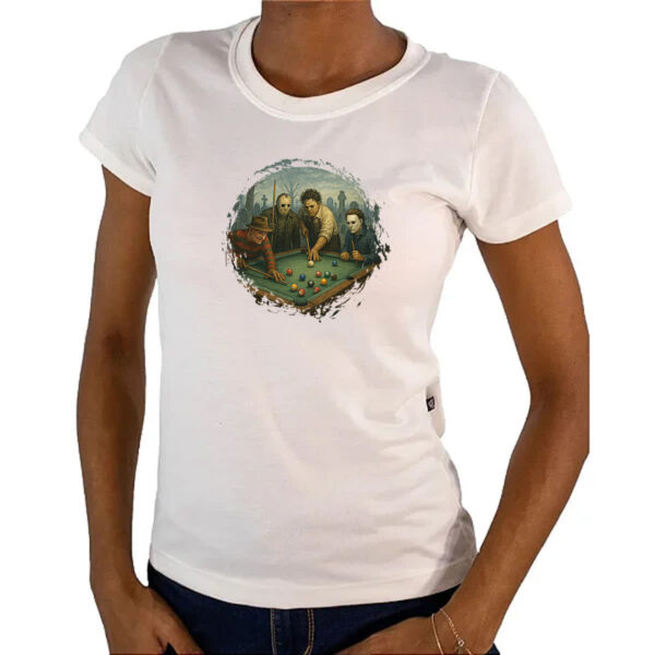 Camiseta Baby Look Sinuca do horror - Imagem 4