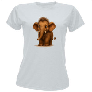 Camiseta Baby Look Filhote de Mamute 3D art