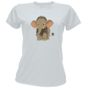 Camiseta Baby Look Filhote de Mamute Cartoon