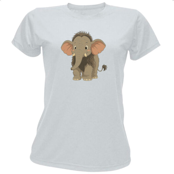 Camiseta Baby Look Filhote de Mamute Cartoon