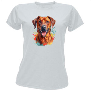 Camiseta Baby Look Leao da Rodesia Watercolor Arte