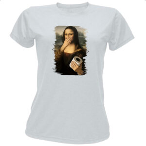Camiseta Baby Look Mona Lisa que fedo